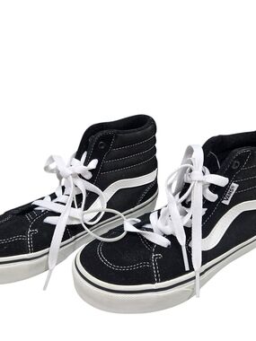 Vans Kids' Sk8-Hi Black & White High-Top Sneakers